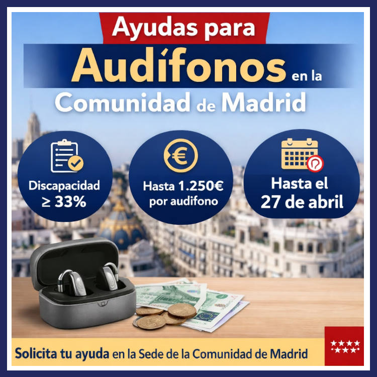 Ayudas para audífonos en la Comunidad de Madrid: requisitos, cuantía y plazo de solicitud